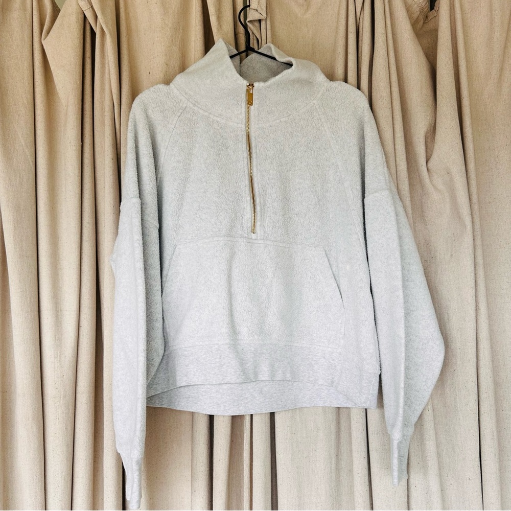 SOLD Cozy Gray Half-Zip Women's Sweater